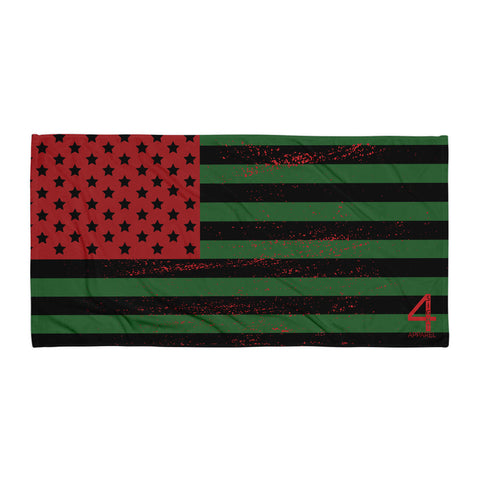 AFRICAN AMERICAN FLAG BEACH TOWEL